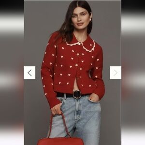 Belldini "VALENTINE" Red and White Knit Sweater